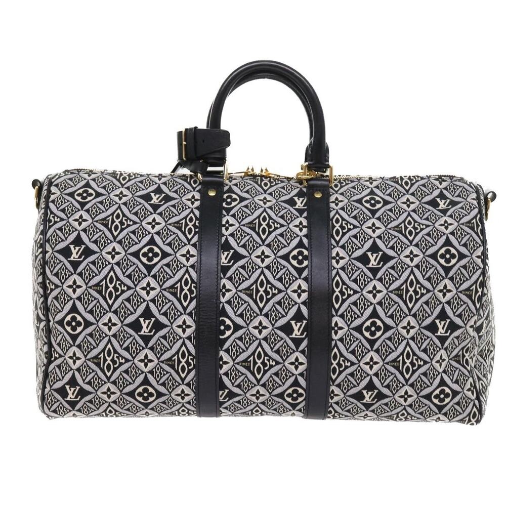 Louis Vuitton Since Keepall Bandouliere 45 Jacquard Boston Bag Black